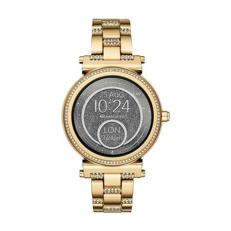 michael kors sofie smartwatch white leather band|michael kors access sofie smartwatch.